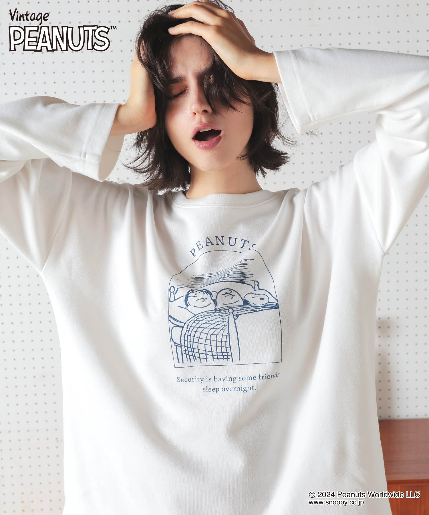 ナルエー Narue PEANUTS TMエアーニットロンT （ブルー） ブルー