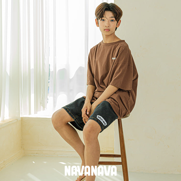 ナバナバ NAVANAVA デニムハーフパンツ