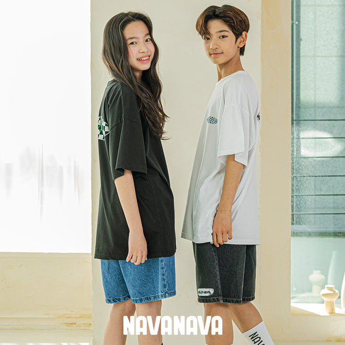 ナバナバ NAVANAVA デニムハーフパンツ （ブラック） ブラック