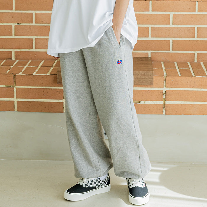 NAVANAVA Eye embroidered sweat long pants