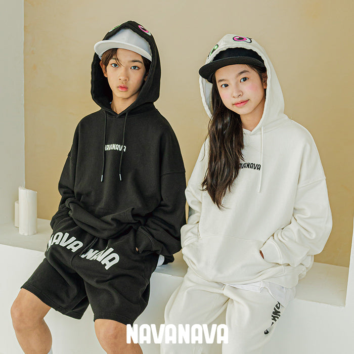 ナバナバ NAVANAVA eyesプリント スウェットパーカー