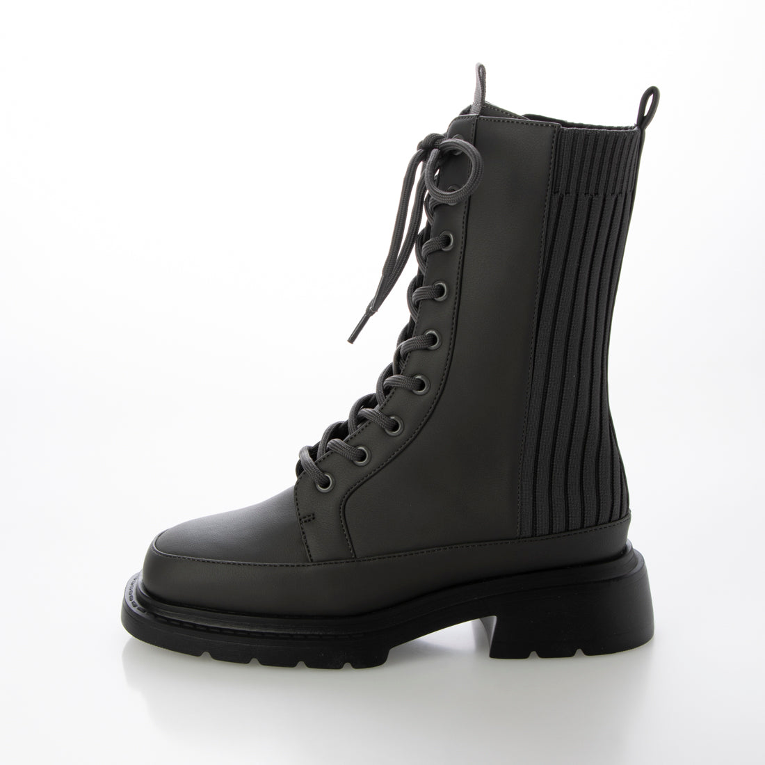 ナチュラルフレックス NATURAL FLEX Back-Knit Lace-Up Ankle Boots