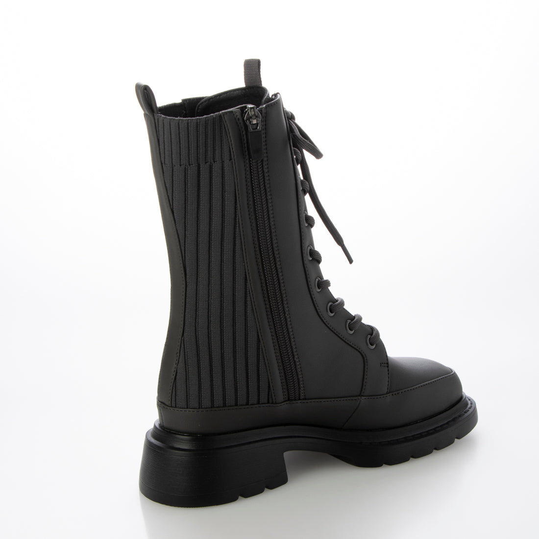 ナチュラルフレックス NATURAL FLEX Back-Knit Lace-Up Ankle Boots