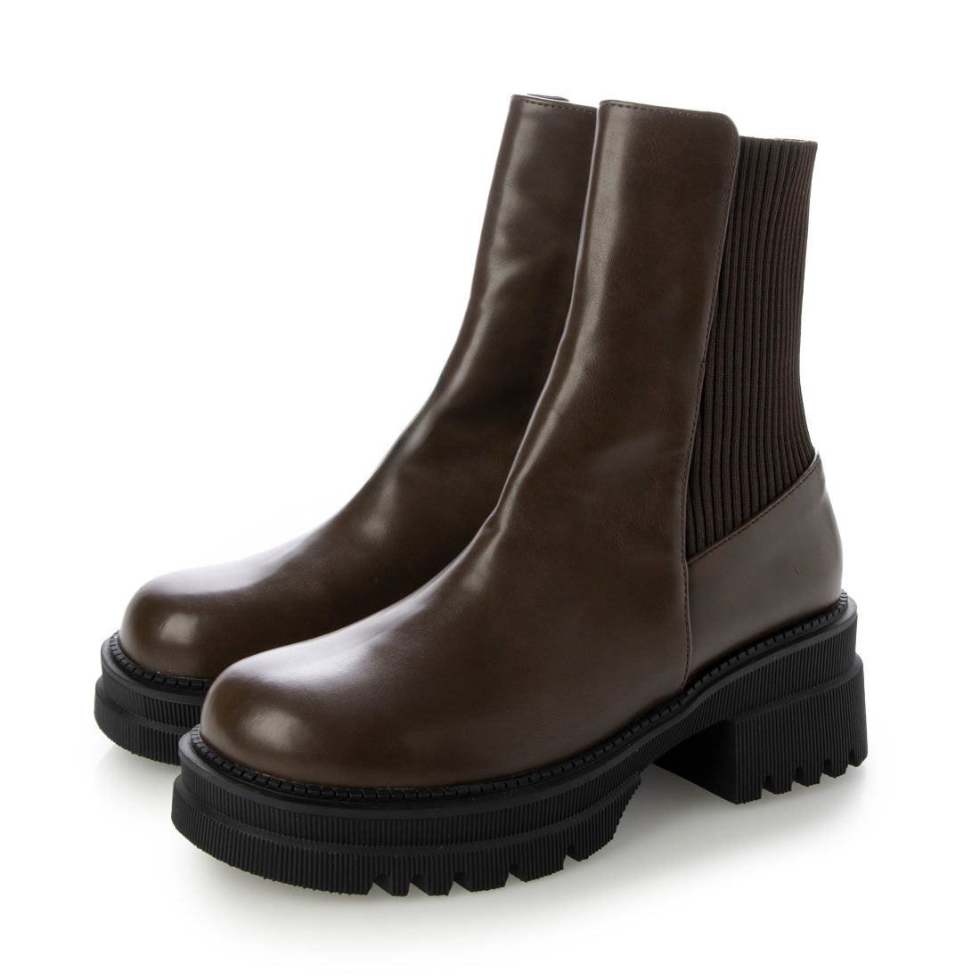 NATURAL FLEX Back-Knit Chelsea Ankle Boots