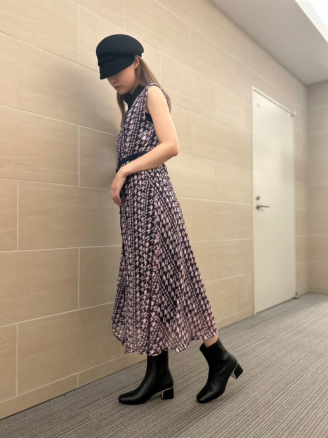 ナチュラルフレックス NATURAL FLEX Unique Chunky Heel Ankle Boots