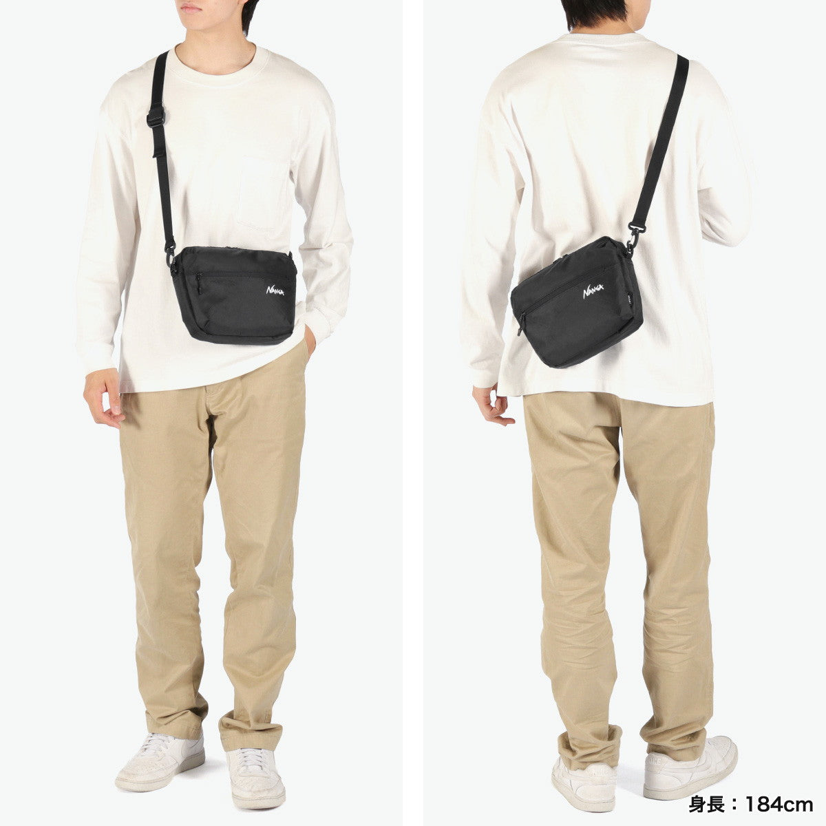 ナンガ NANGA ショルダーバッグ メンズ レディース 斜めがけ 軽量 軽い ブランド ミニショルダー コンパクト インバッグ フェス アウトドア 3L ECOPAK UR BODY BAG N2502-3N301Z （BLK） BLK