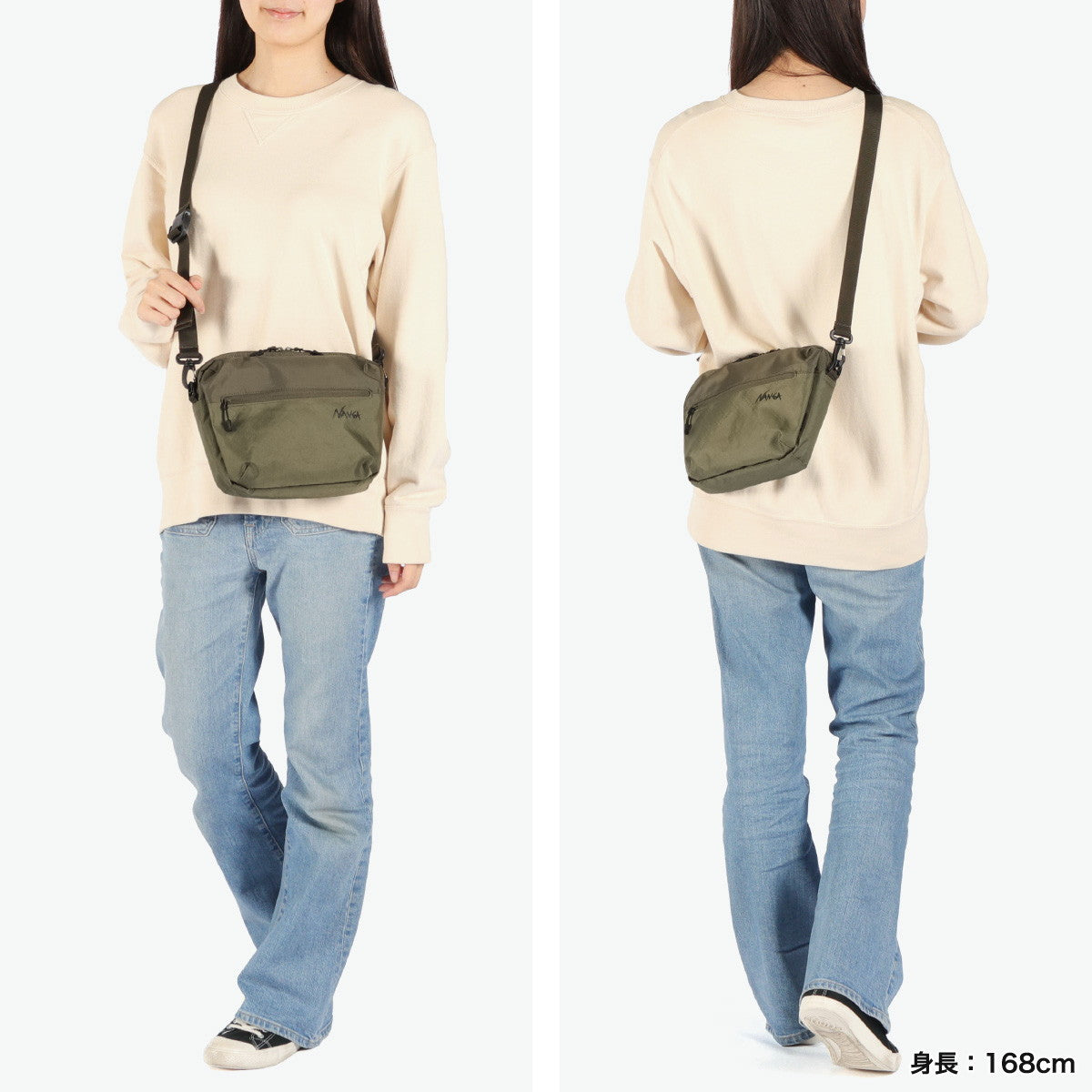 ナンガ NANGA ショルダーバッグ メンズ レディース 斜めがけ 軽量 軽い ブランド ミニショルダー コンパクト インバッグ フェス アウトドア 3L ECOPAK UR BODY BAG N2502-3N301Z （BLK） BLK