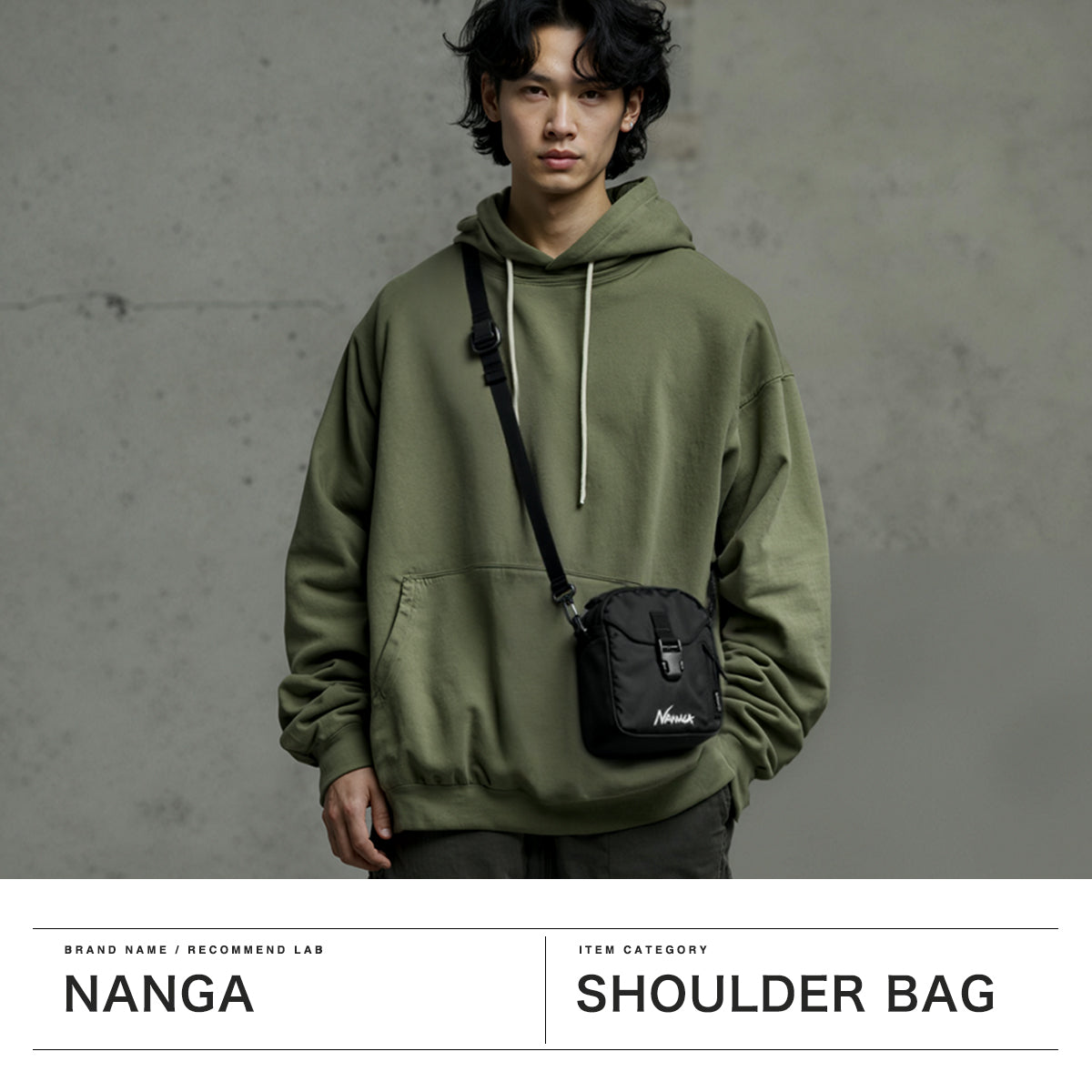 ナンガ NANGA ショルダーバッグ メンズ レディース 斜めがけ ショルダーポーチ 軽量 軽い アウトドア コンパクト フェス 1L ECOPAK UR SHOULDER POUCH N2502-3N302Z （BLK） BLK