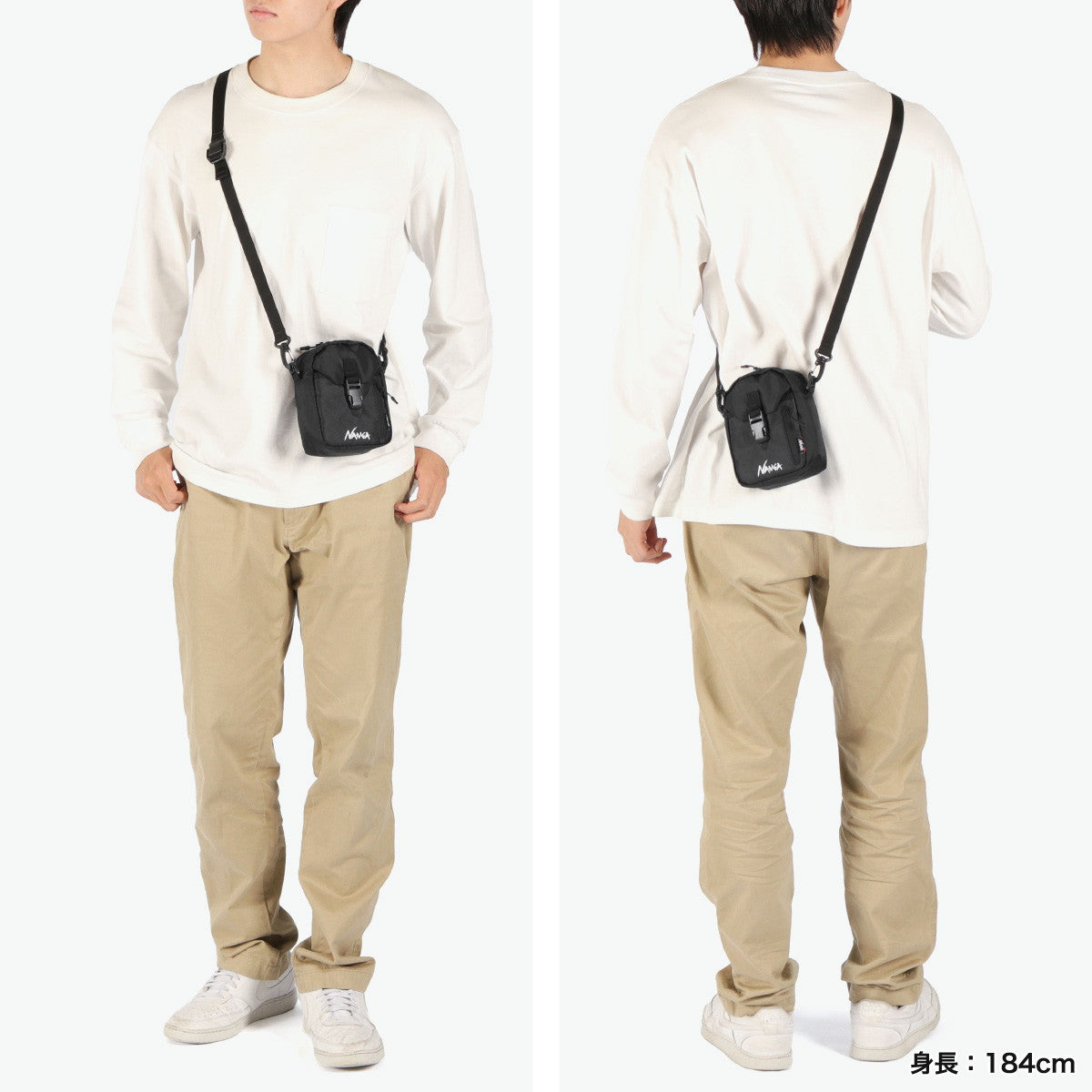 ナンガ NANGA ショルダーバッグ メンズ レディース 斜めがけ ショルダーポーチ 軽量 軽い アウトドア コンパクト フェス 1L ECOPAK UR SHOULDER POUCH N2502-3N302Z （BLK） BLK