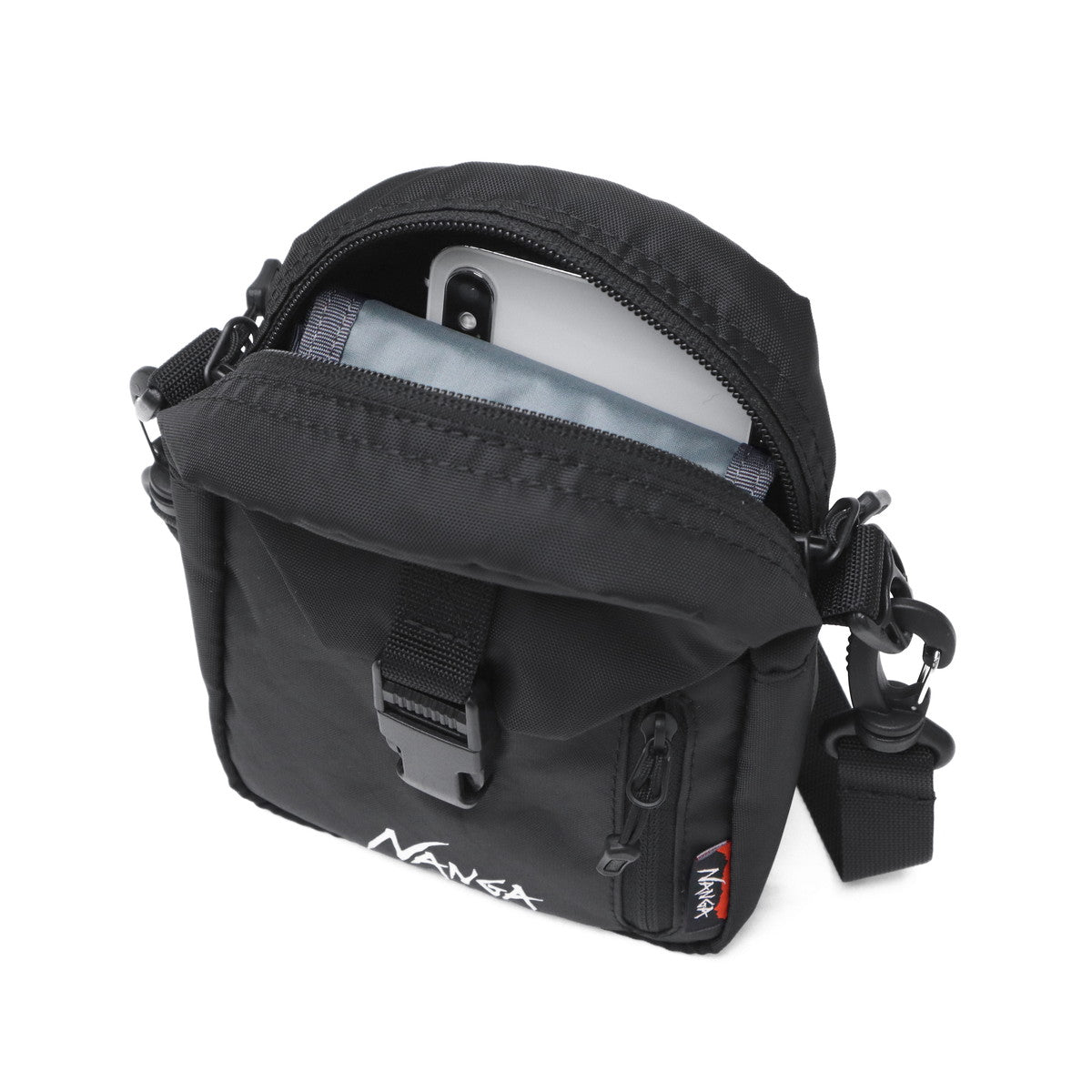 ナンガ NANGA ショルダーバッグ メンズ レディース 斜めがけ ショルダーポーチ 軽量 軽い アウトドア コンパクト フェス 1L ECOPAK UR SHOULDER POUCH N2502-3N302Z （BLK） BLK