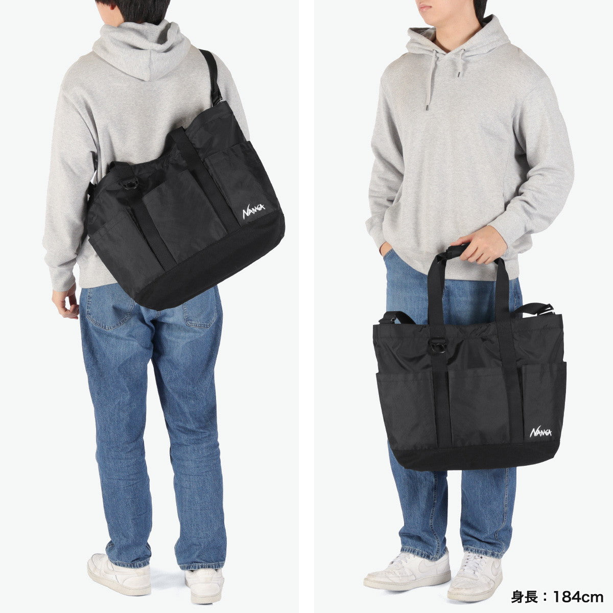 ナンガ NANGA トートバッグ メンズ レディース 大きめ カジュアル おしゃれ 旅行 大容量 トート ショルダー 斜めがけ 2WAY A3 40L 1泊 ECOPAK UR TOTE BAG N2542-3M307Z （OLV） OLV