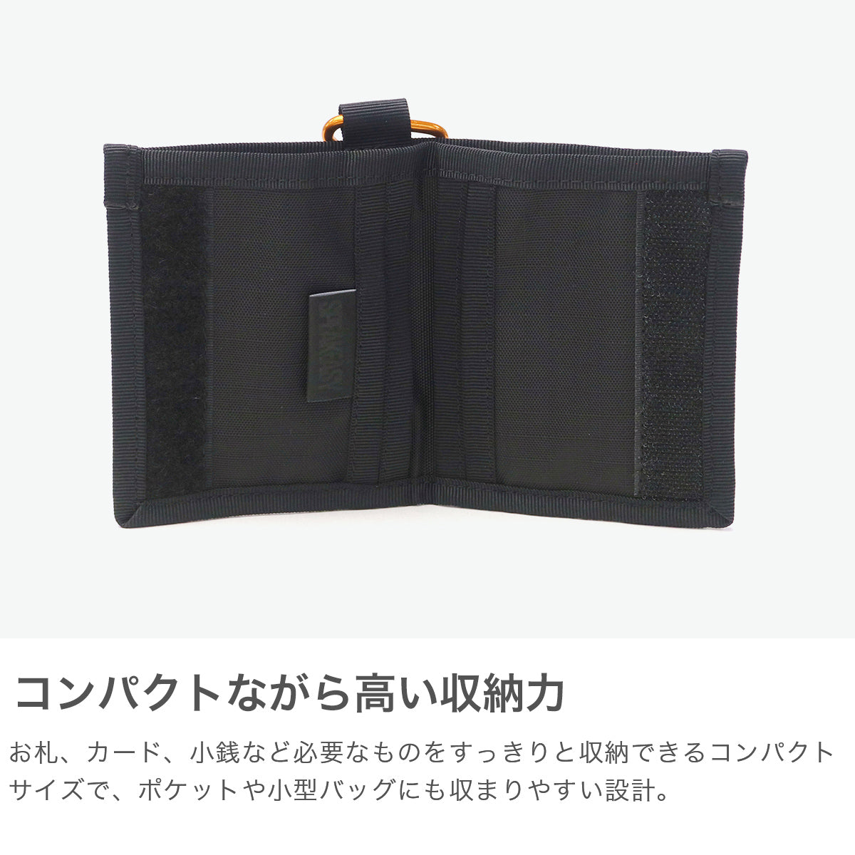 ナンガ NANGA 財布 二つ折り財布 メンズ レディース 二つ折り ミニ ブランド スリム ブランド 小銭入れ 小さめ NANGA×SPEAKEASY COMPACT WALLET N2502-3I307Z （BLK） BLK