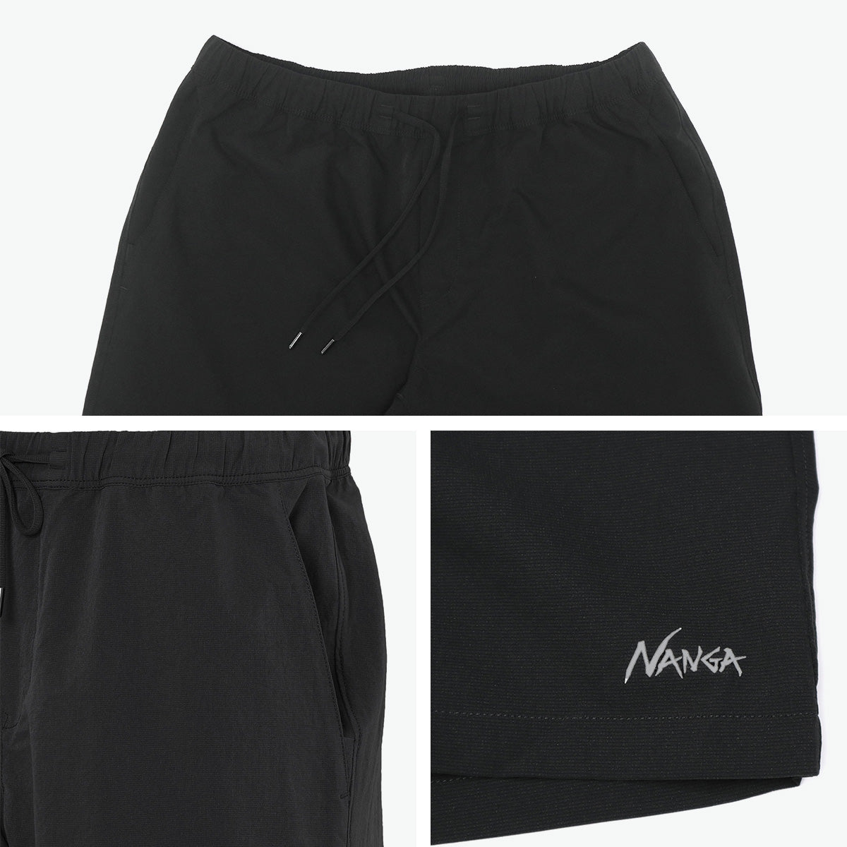 ナンガ NANGA パンツ ズボン メンズ 夏 涼しい ハーフパンツ 短パン おしゃれ ブランド 大きいサイズ 速乾性 通気性 快適 無地 ドットエア コンフィーショーツ NW2411-1I903 （P.BLK） P.BLK