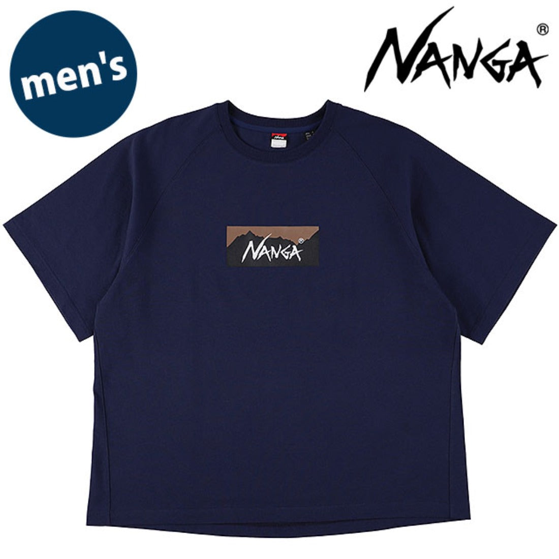 ナンガ NANGA ECO HYBRID BOX LOGO LOOSE FIT TEE D.NVY [N2500-1M025Z] （D.NVY） D.NVY