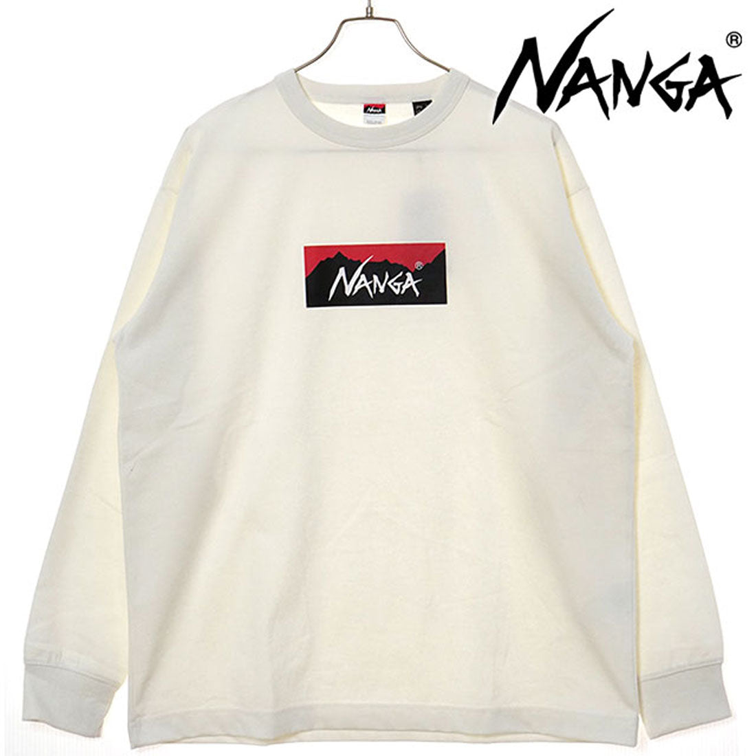 ナンガ NANGA ECO HYBRID BOX LOGO L/S TEE WHT [NW2431-1E150] （WHT） WHT