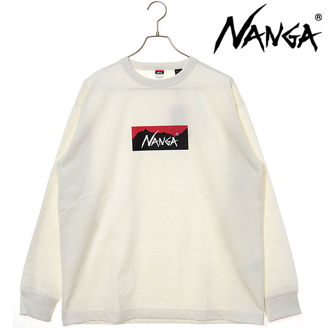 ナンガ NANGA ECO HYBRID BOX LOGO L/S TEE WHT [NW2431-1E150] （WHT） WHT