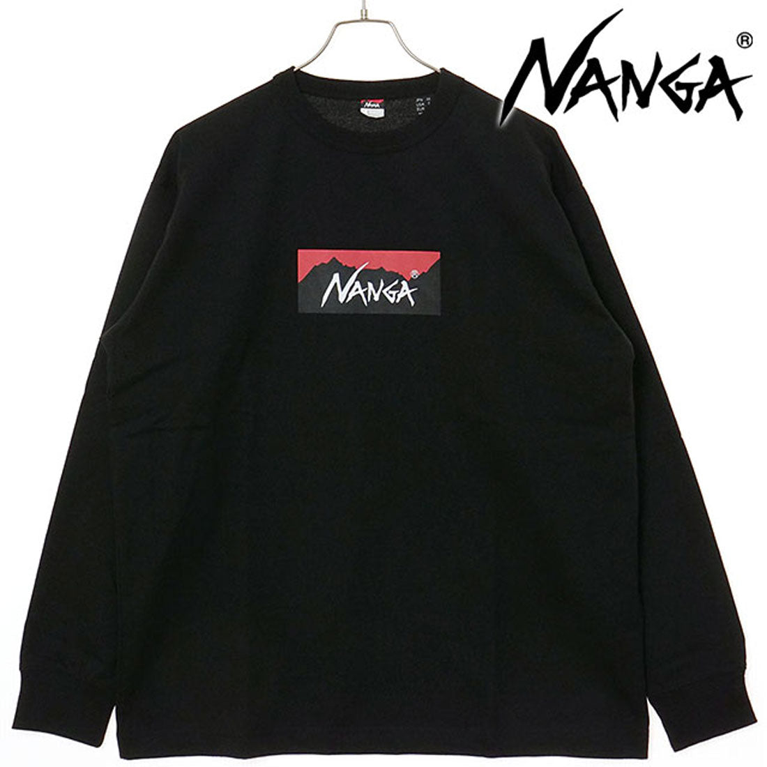 ナンガ NANGA ECO HYBRID BOX LOGO L/S TEE BLK [NW2431-1E150] （BLK） BLK
