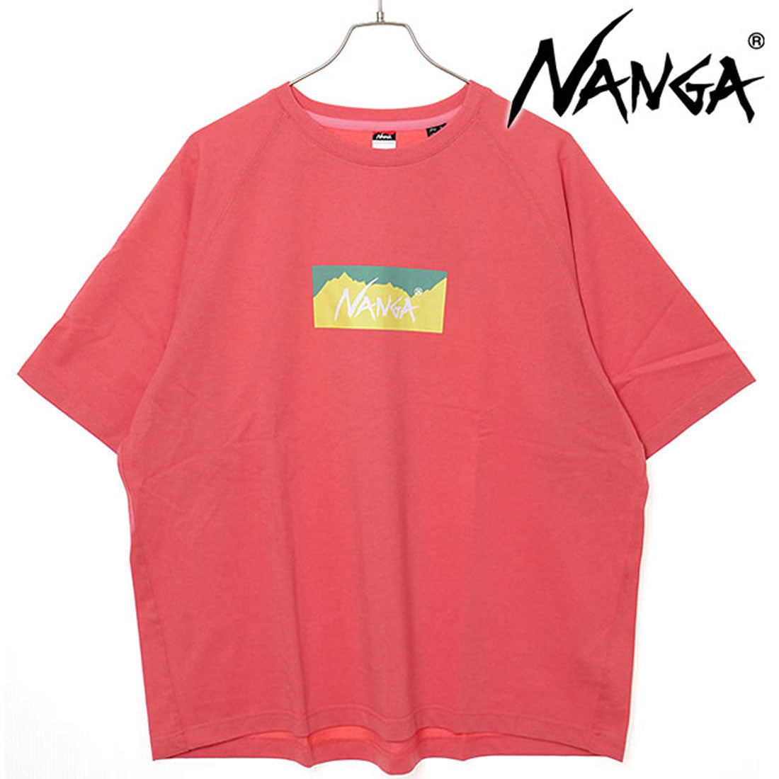 ナンガ NANGA ECO HYBRID BOX LOGO LOOSE FIT TEE S.PNK [N2500-1M025Z SS25] （S.PNK） S.PNK