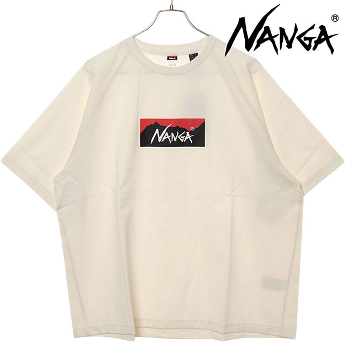 ナンガ NANGA ECO HYBRID BOX LOGO LOOSE FIT TEE WHT [N2500-1M025Z SS25] （WHT） WHT
