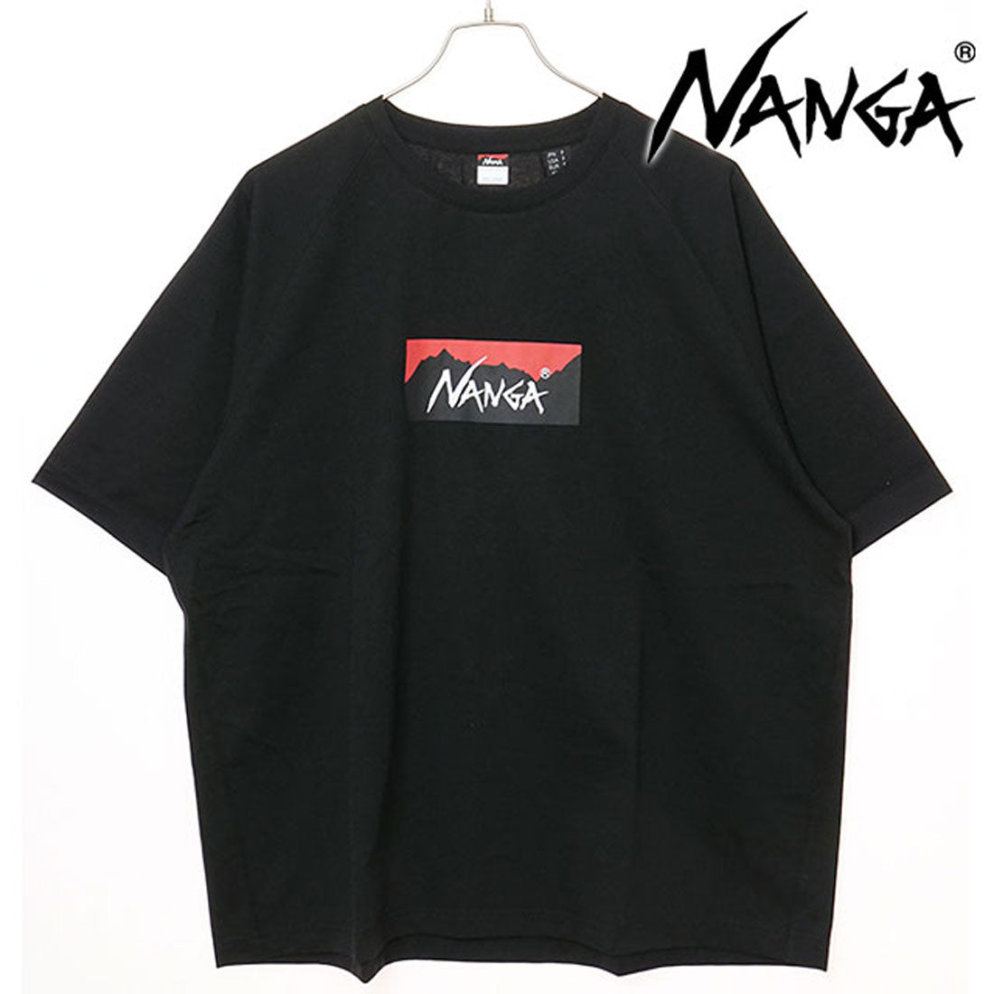ナンガ NANGA ECO HYBRID BOX LOGO LOOSE FIT TEE BLK [N2500-1M025Z SS25] （BLK） BLK