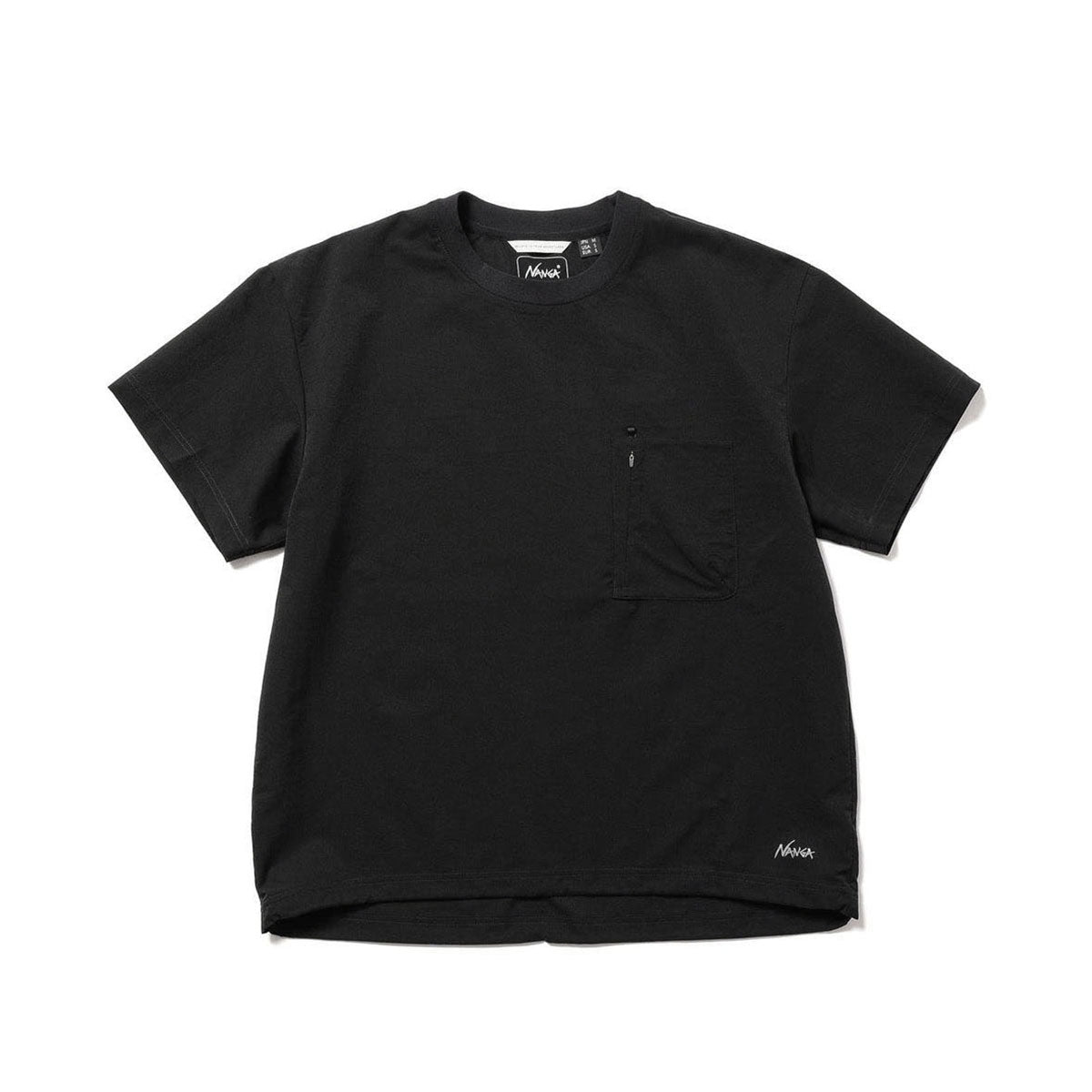 ナンガ NANGA Tシャツ メンズ レディース 半袖 無地 ブランド ウェア 吸汗速乾 大きいサイズ 黒 おしゃれ ブランド 速乾 通気性 ドットエア コンフィーティー N2500-1J300A （P.BLK） P.BLK