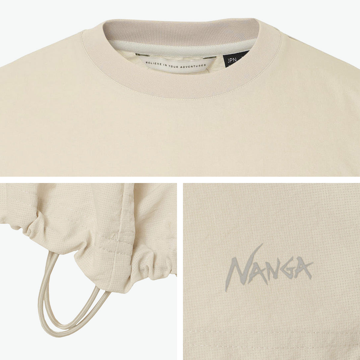 ナンガ NANGA Tシャツ メンズ レディース 半袖 無地 ブランド ウェア 吸汗速乾 大きいサイズ 黒 おしゃれ ブランド 速乾 通気性 ドットエア コンフィーティー N2500-1J300A （P.BLK） P.BLK