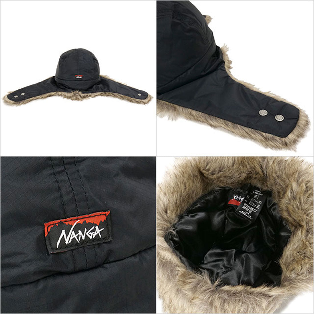 ナンガ NANGA AURORA TEX FUR FLIGHT CAP BLK [N2532-3A055Z FW25] （BLK） BLK