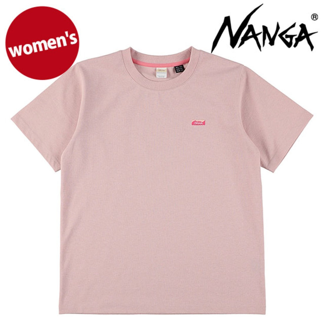 ナンガ NANGA ECO HYBRID BOX LOGO EMBROIDERY TEE W PNK [N2611-1M062B] （PNK） PNK