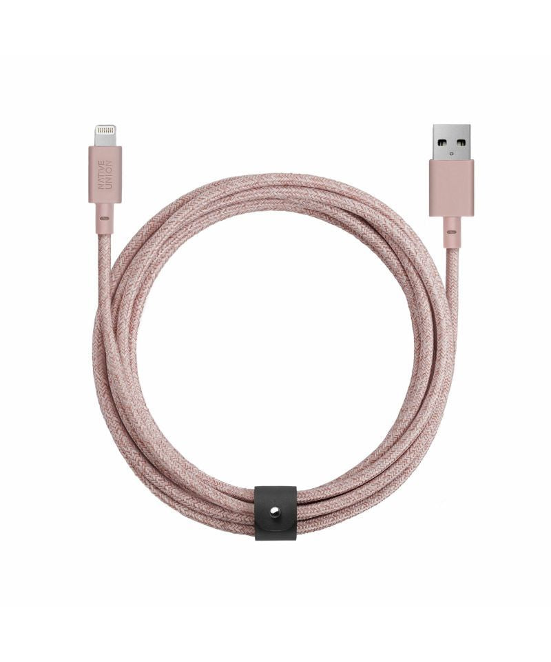 ネイティブ ユニオン NATIVE UNION NATIVE UNION Belt Cable XL 3M / ネイテブユニオン ベルトケーブル 3m （ROSE） ROSE