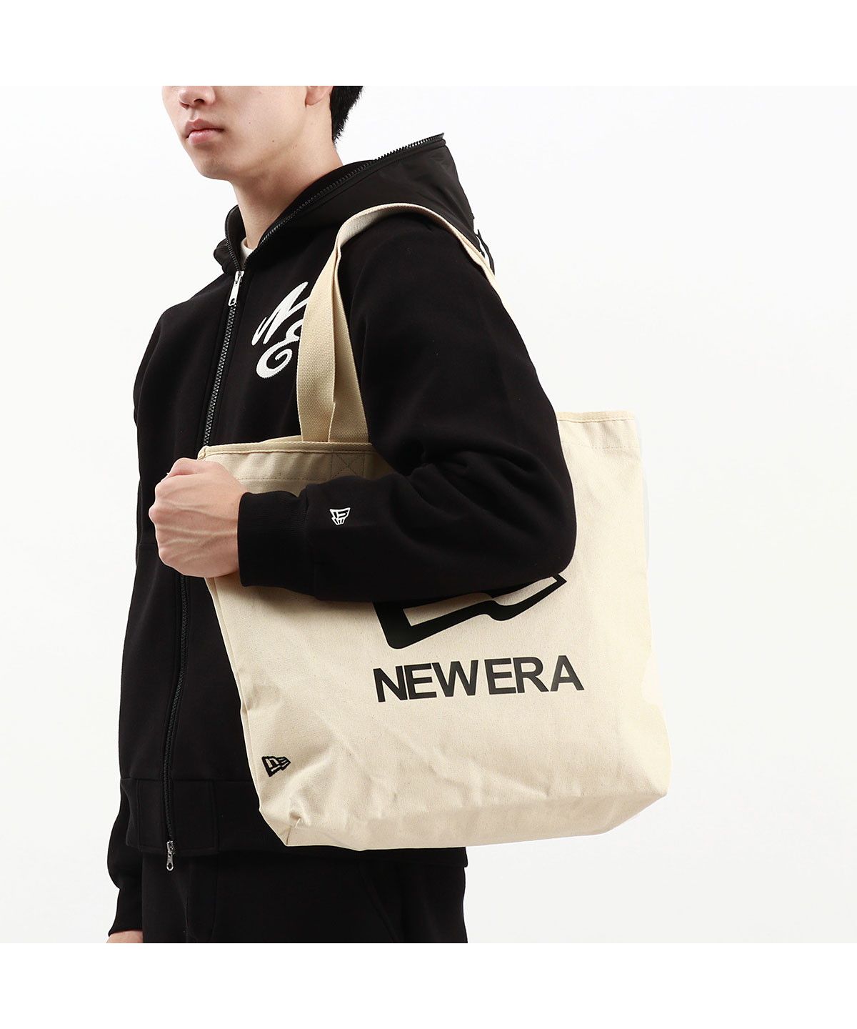 ニューエラ NEW ERA 【正規取扱店】 ニューエラ トートバッグ レディース メンズ 大きめ キャンバス B4 A4 NEW ERA 軽量 おしゃれ 大学生 カジュアル ブランド （アイボリー） アイボリー
