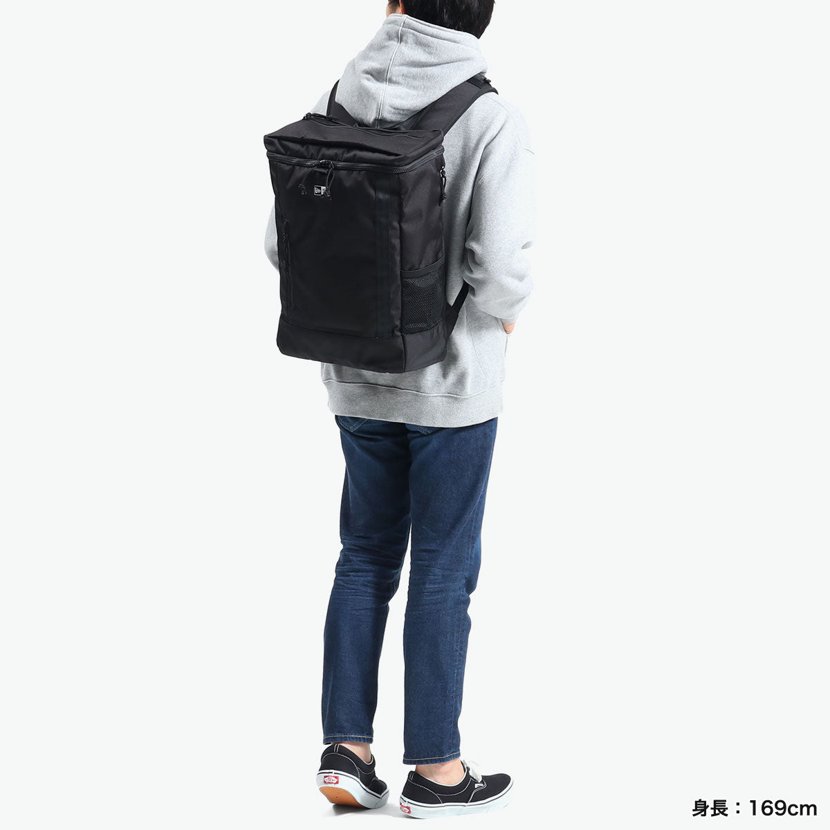 ニューエラ NEW ERA 正規取扱店 リュック メンズ レディース 通学 おしゃれ カジュアル ブランド 軽量 軽い 通勤 PC ボックス型 バックパック デイパック ロゴ A4 B4 25L ボックスパック ミディアム（ブラック） ブラック