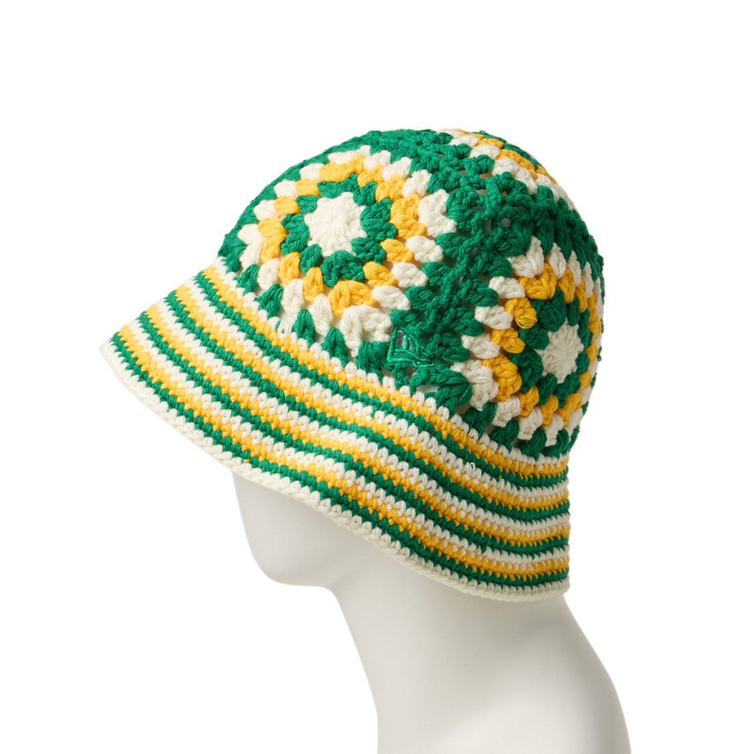 ニューエラ NEW ERA クロシェ ニットバケット（CROCHET KNIT BUCKET） （グリーン/イエロー/ホワイト） グリーン/イエロー/ホワイト