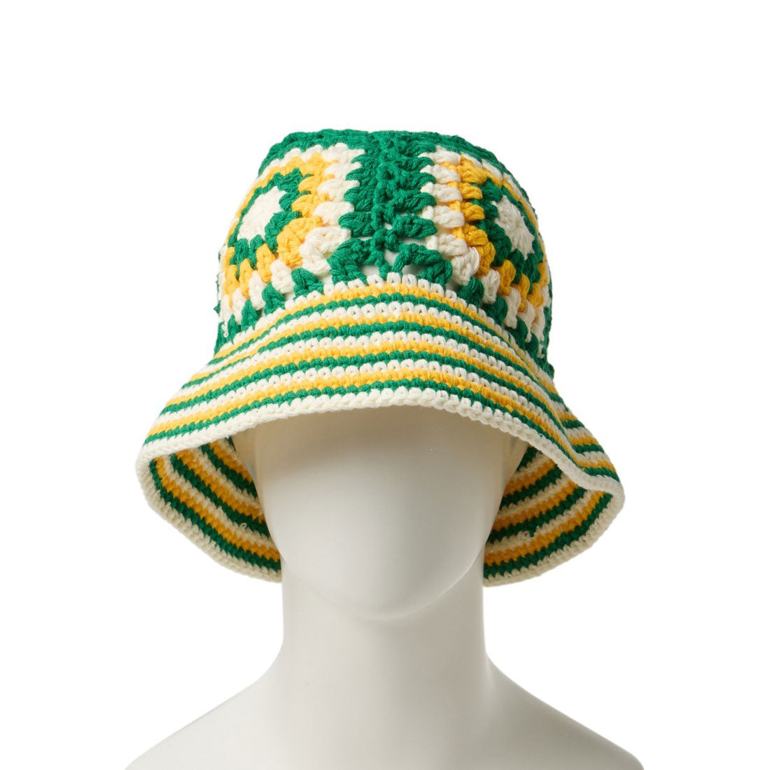 ニューエラ NEW ERA クロシェ ニットバケット（CROCHET KNIT BUCKET） （グリーン/イエロー/ホワイト） グリーン/イエロー/ホワイト