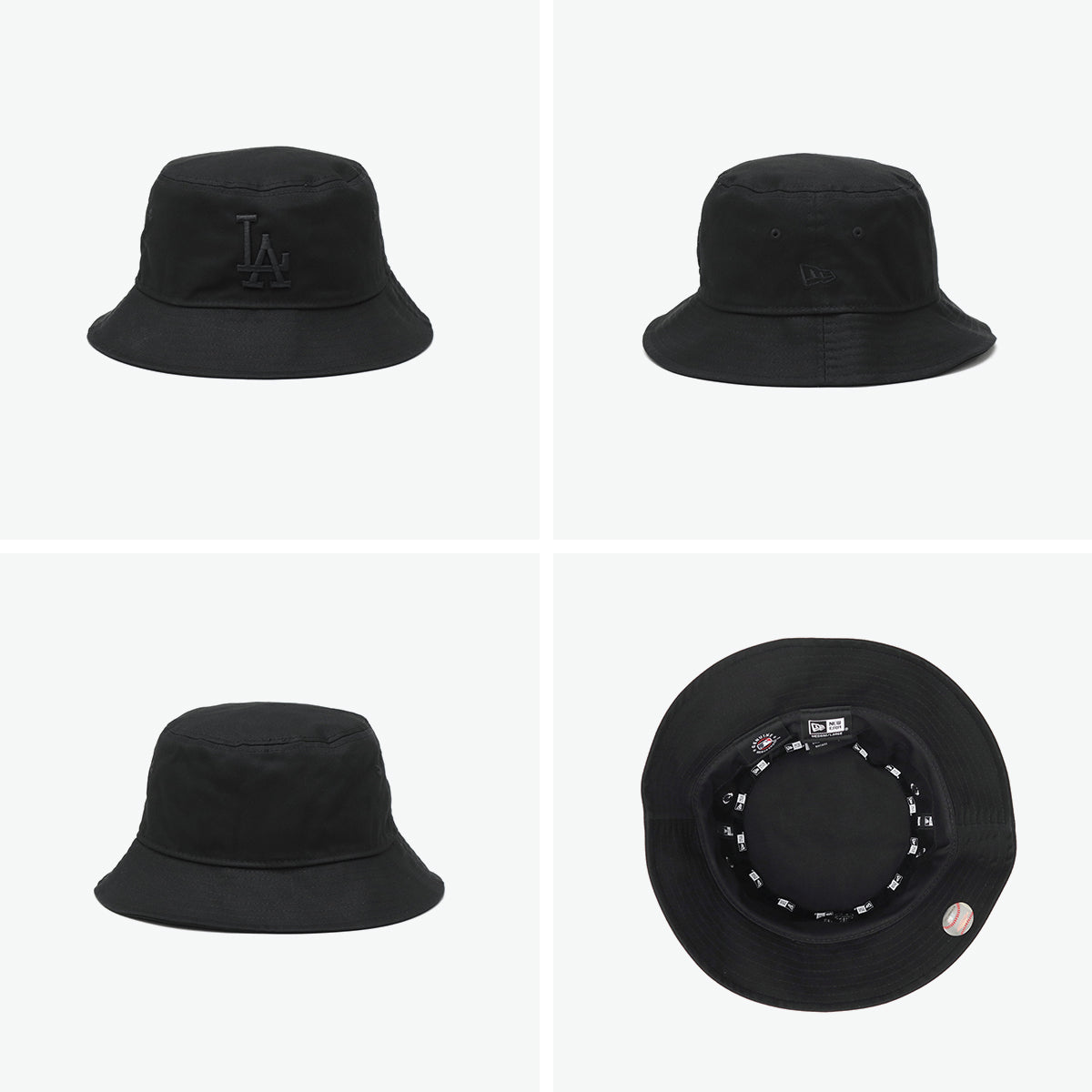 ニューエラ NEW ERA 正規取扱店 バケットハット メンズ レディース 帽子 バケハ コットン おしゃれ 野球 メジャーリーグ ロゴ 刺繍 無地 オールシーズン MLB Tonal Bucket Hat バケット01 （ドジャースブラック） ドジャースブラック