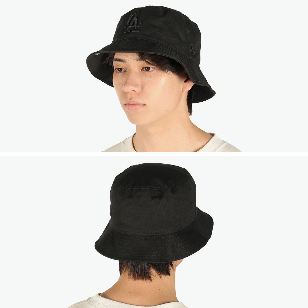 ニューエラ NEW ERA 正規取扱店 バケットハット メンズ レディース 帽子 バケハ コットン おしゃれ 野球 メジャーリーグ ロゴ 刺繍 無地 オールシーズン MLB Tonal Bucket Hat バケット01 （ドジャースブラック） ドジャースブラック