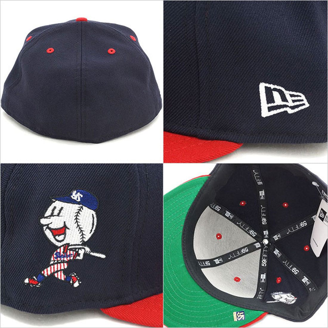 NEW ERA 59FIFTY ネイビー ヤクルトスワローズロゴ キャップ New Era NEW ERA 59FIFTY NPB CLASSIC Yakult Swallows navy/Scarlet/white