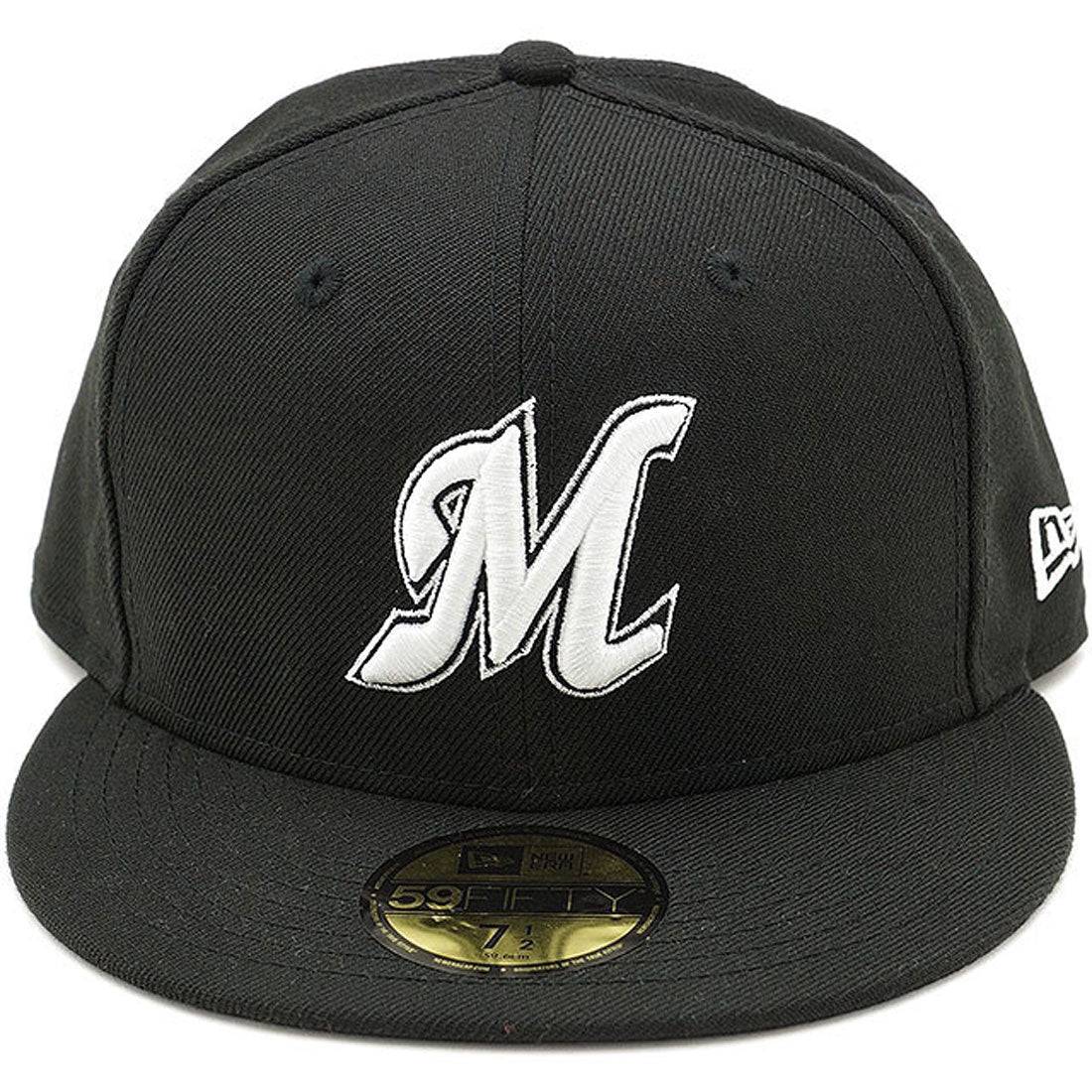ニューエラ NEW ERA 59FIFTY NPB 千葉ロッテマリーンズ ブラック/ホワイト [14525192] （ブラック/ホワイト） ブラック/ホワイト