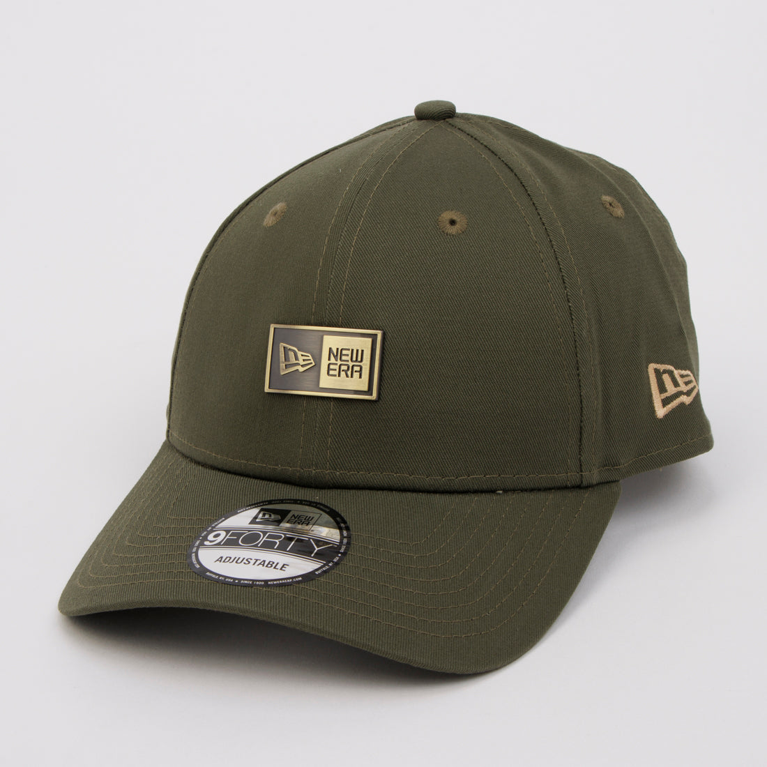 ニューエラ NEW ERA Newera キャップ プレーン メタルロゴ 野球チーム サイドロゴ 940 ナインフォーティ 帽子 シンプル メンズ レディース NEWERA 9FORTY FLAWLESS LOGO （プレートロゴオリーブ） プレートロゴオリーブ