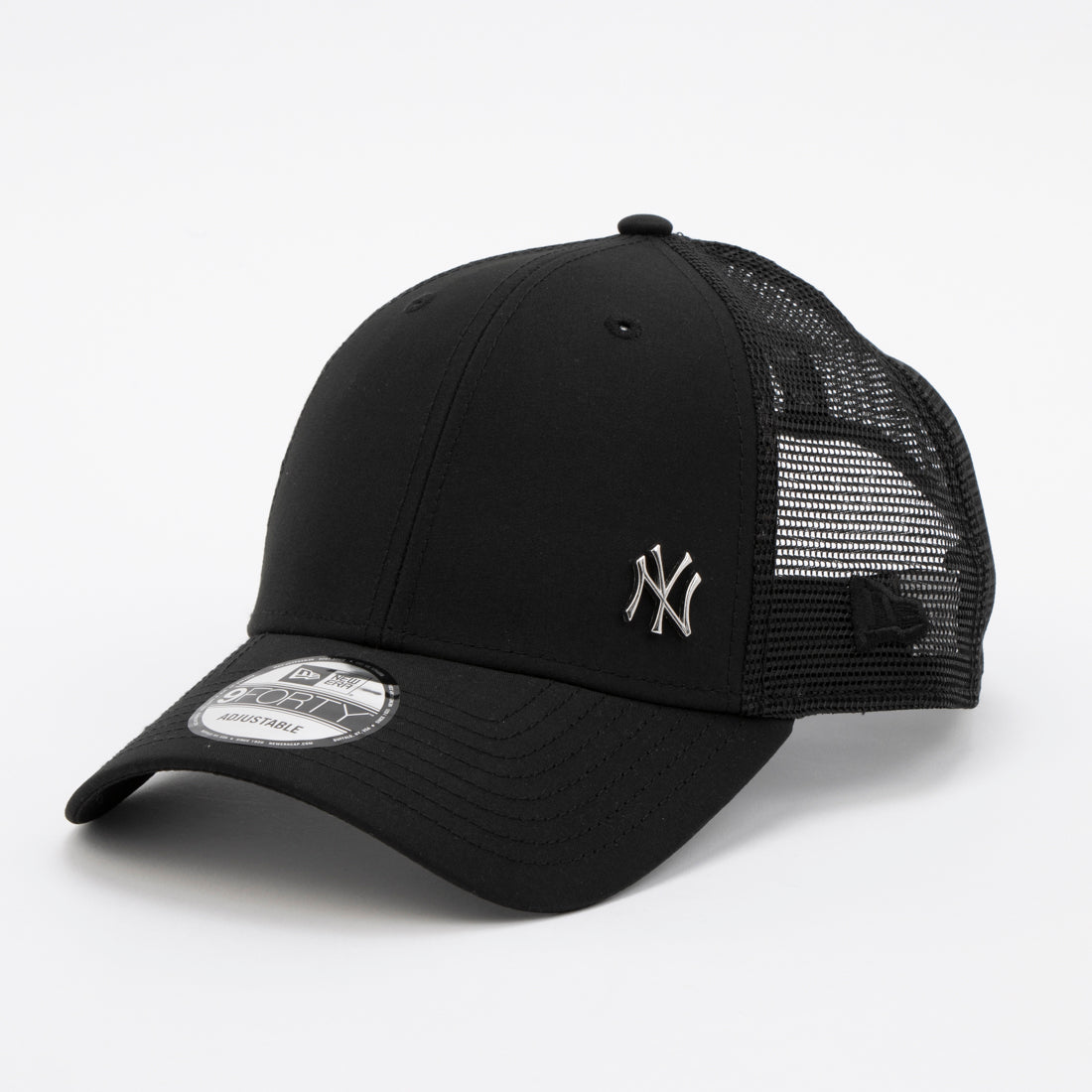 ニューエラ NEW ERA Newera キャップ プレーン メタルロゴ 野球チーム サイドロゴ 940 ナインフォーティ 帽子 シンプル メンズ レディース NEWERA 9FORTY FLAWLESS LOGO （ブラックメッシュ） ブラックメッシュ