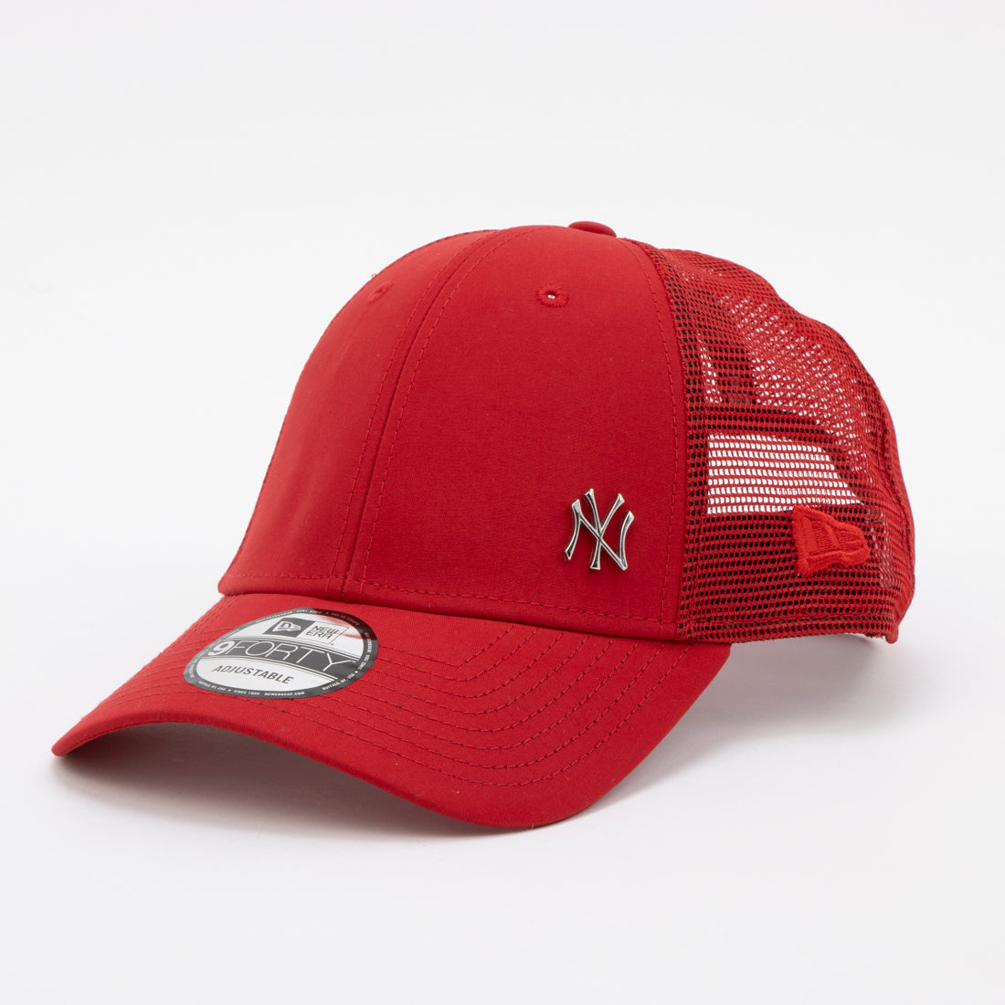ニューエラ NEW ERA Newera キャップ プレーン メタルロゴ 野球チーム サイドロゴ 940 ナインフォーティ 帽子 シンプル メンズ レディース NEWERA 9FORTY FLAWLESS LOGO （レッドメッシュ） レッドメッシュ