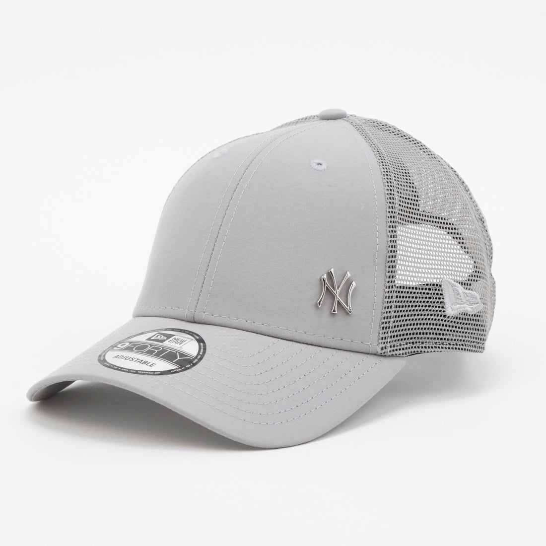 ニューエラ NEW ERA Newera キャップ プレーン メタルロゴ 野球チーム サイドロゴ 940 ナインフォーティ 帽子 シンプル メンズ レディース NEWERA 9FORTY FLAWLESS LOGO （グレーメッシュ） グレーメッシュ