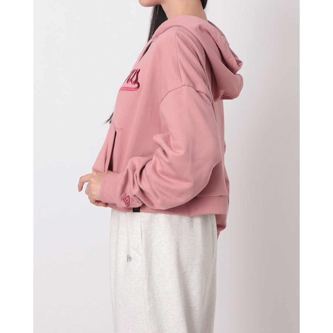 ニューエラ NEW ERA NEW ERA ニューエラ レディース クロップフーディー スウェット パーカー MLB GRPHC CROP HOODIE （LA ピンク） LA ピンク