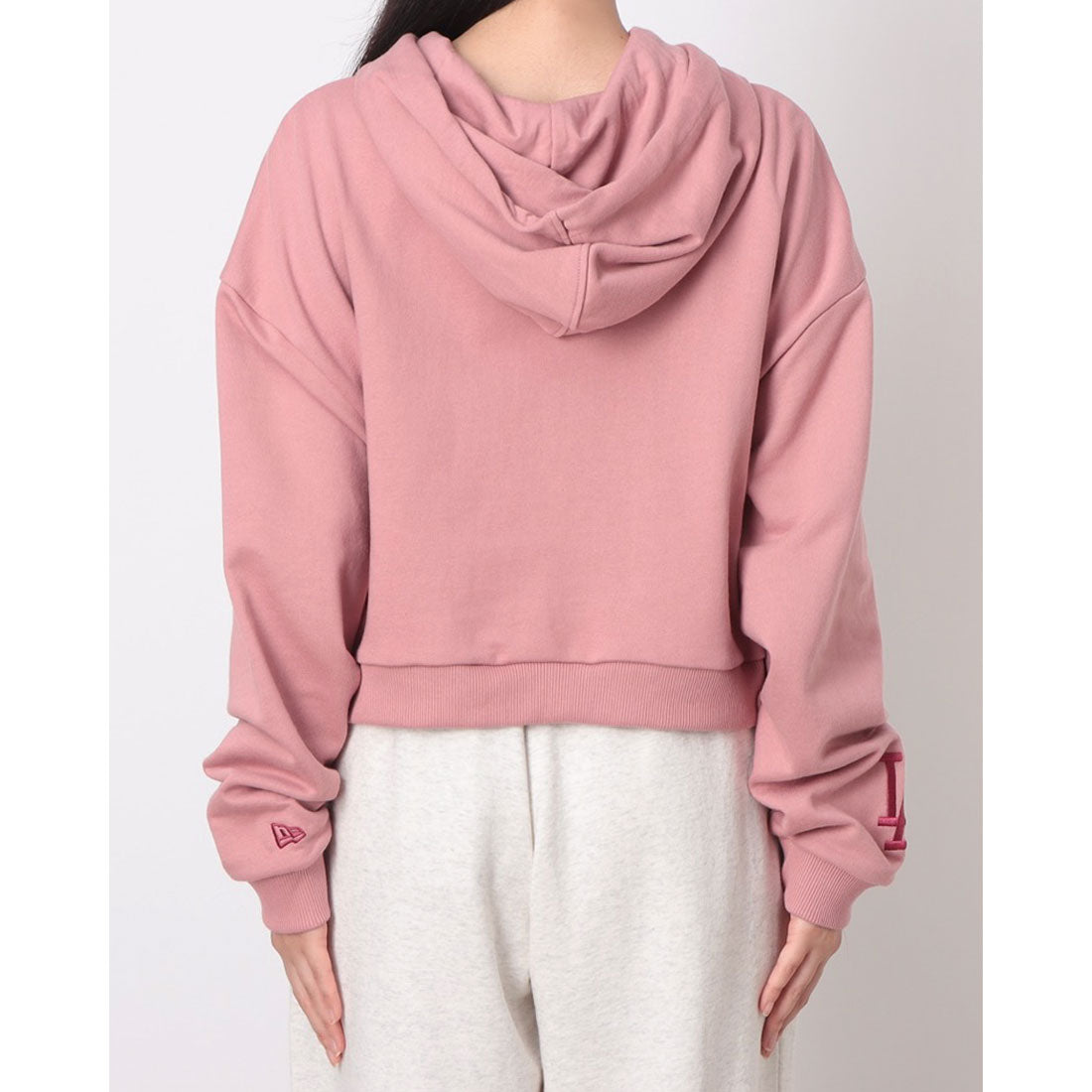ニューエラ NEW ERA NEW ERA ニューエラ レディース クロップフーディー スウェット パーカー MLB GRPHC CROP HOODIE （LA ピンク） LA ピンク
