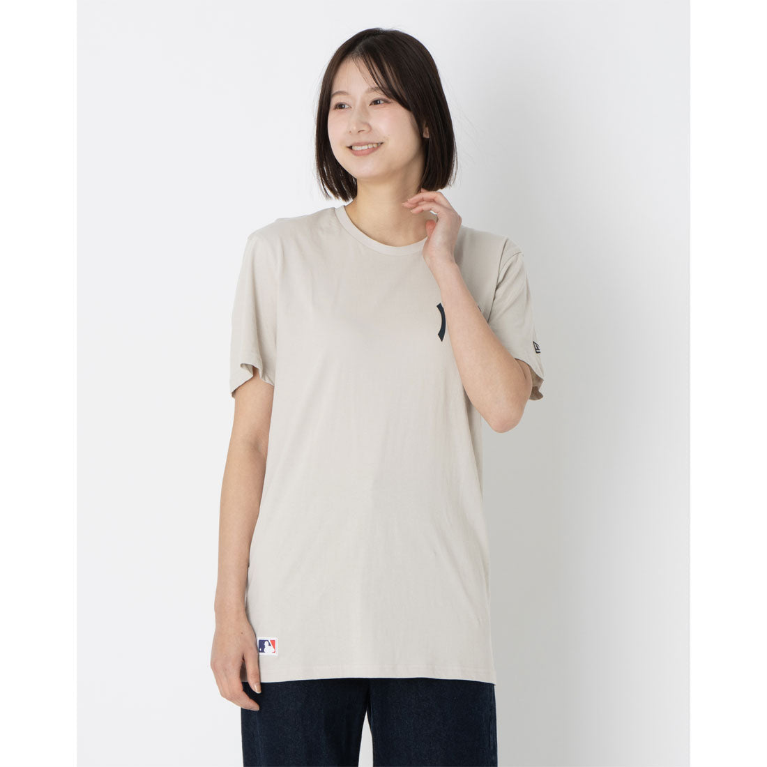 ニューエラ NEW ERA MLB レフト チェスト チーム Tシャツ （ベージュ） ベージュ