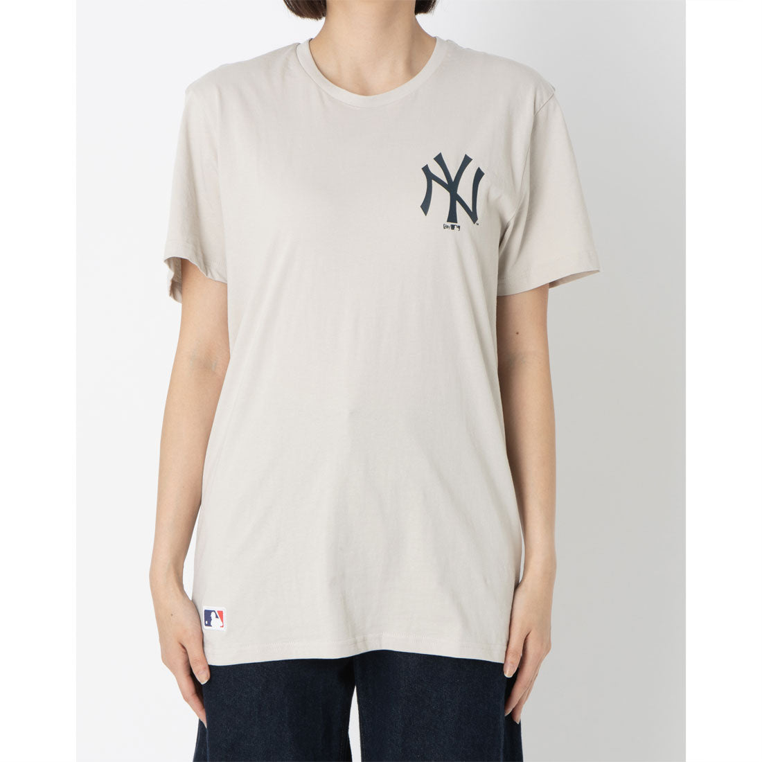 ニューエラ NEW ERA MLB レフト チェスト チーム Tシャツ （ベージュ） ベージュ