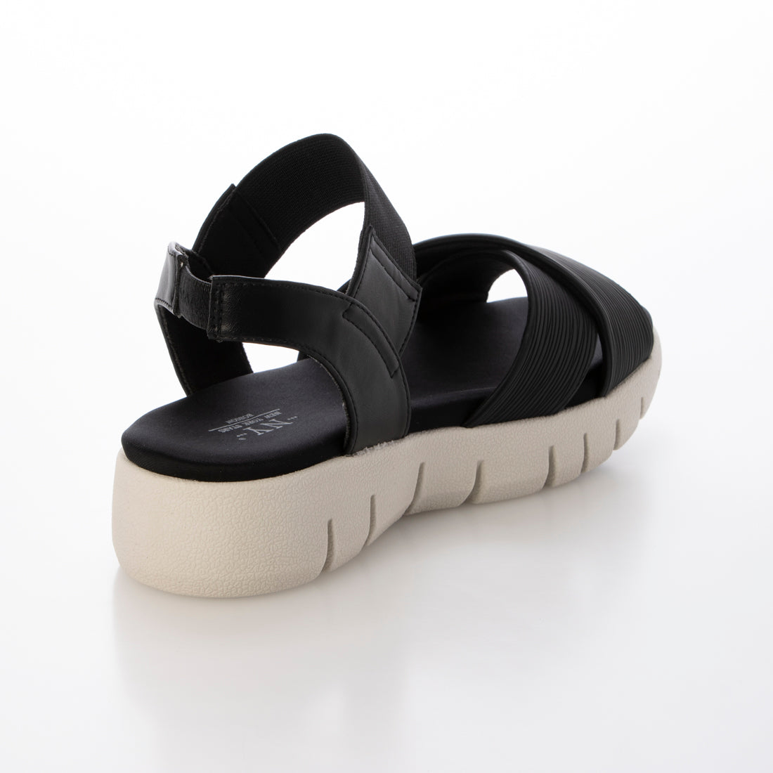 ニューヨークスターズ ボブソン NEW YORK STARS BOBSON 甲クロスベルト ゴムストラップサンダル （BLK） BLK