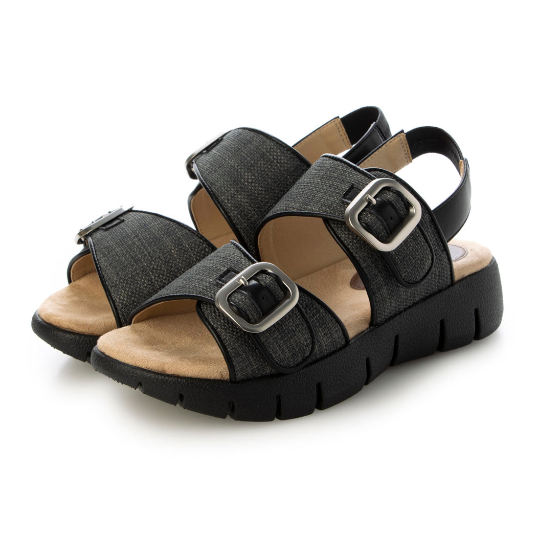 ニューヨークスターズ ボブソン NEW YORK STARS BOBSON ダブルベルト サンダル （BLK） BLK