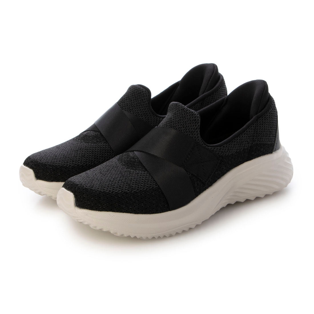 ニューヨークスターズ ボブソン NEW YORK STARS BOBSON ハンズフリータイプ 厚底 メッシュスニーカー （BLK） BLK