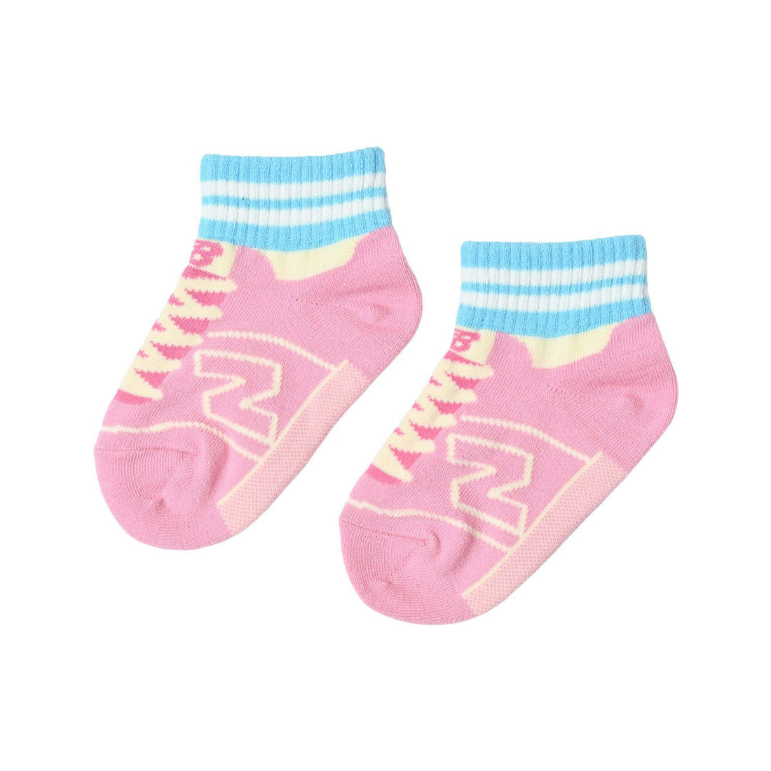 ニューバランス New Balance キッズ ジュニア 靴下 ソックス ショートソックス LAS55649 SA1 3足セット 子供靴 女の子 プレゼント （AS1(アソートカラー1)） AS1(アソートカラー1)