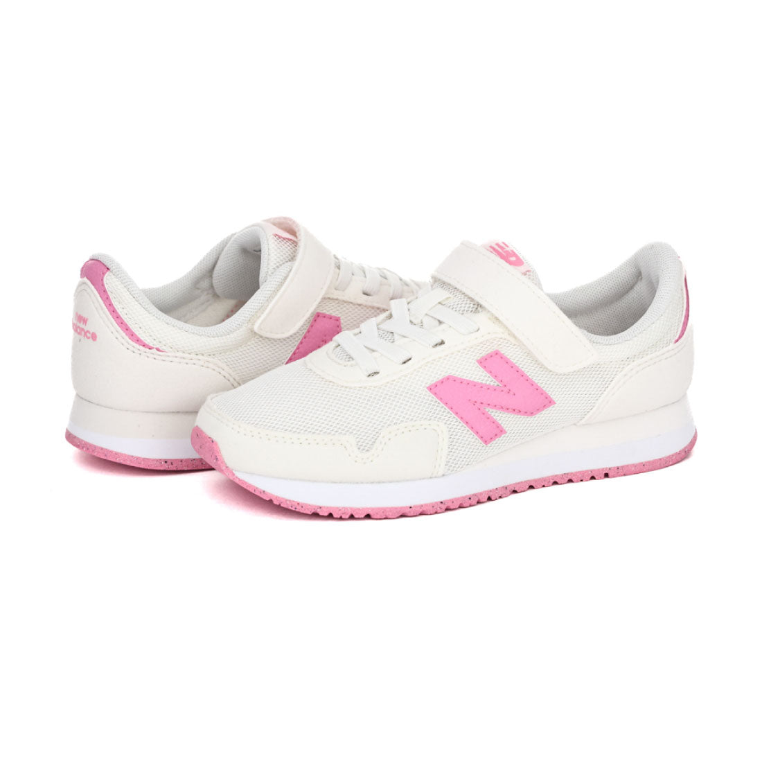 ニューバランス New Balance キッズ ジュニア スニーカー フック&ループ 323 1VW 幅広 3E 4E 運動靴 子供靴 女の子 マジックテープ （ホワイト/ピンク） ホワイト/ピンク
